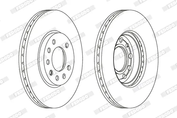 Handler.Part Brake disc FERODO DDF1042C 2