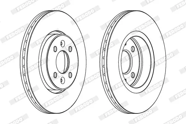 Handler.Part Brake disc FERODO DDF1124C 2