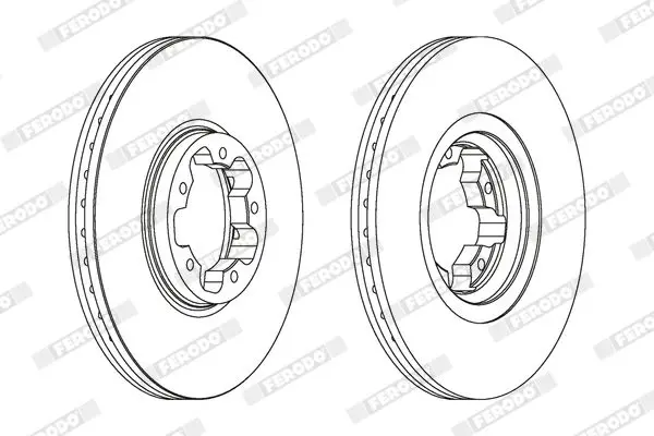 Handler.Part Brake disc FERODO DDF1113C 2