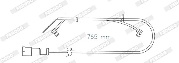 Handler.Part Warning contact, brake pad wear FERODO FAI174 2