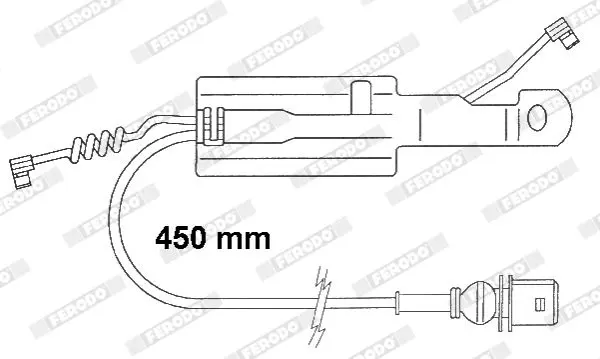 Handler.Part Warning contact, brake pad wear FERODO FAI166 3