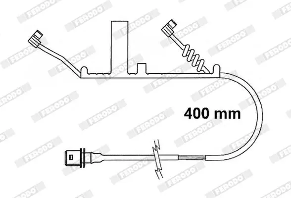 Handler.Part Warning contact, brake pad wear FERODO FAI165 2