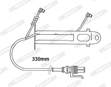 Handler.Part Warning contact, brake pad wear FERODO FAI152 4