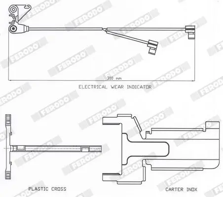 Handler.Part Warning contact, brake pad wear FERODO FAI141 2