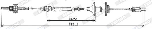 Handler.Part Clutch cable FERODO FCC421040 1