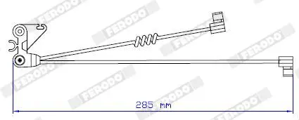 Handler.Part Warning contact, brake pad wear FERODO FAI125 2