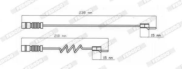 Handler.Part Warning contact, brake pad wear FERODO FAI103 2