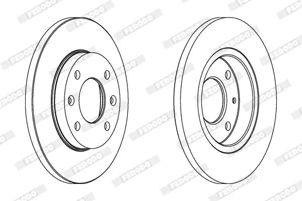 Handler.Part Brake disc FERODO DDF995C 2