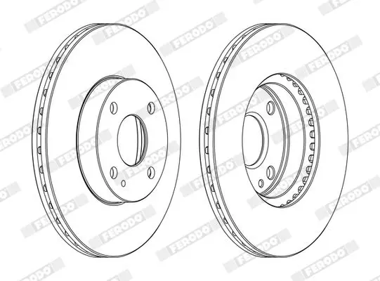 Handler.Part Brake disc FERODO DDF975C 2