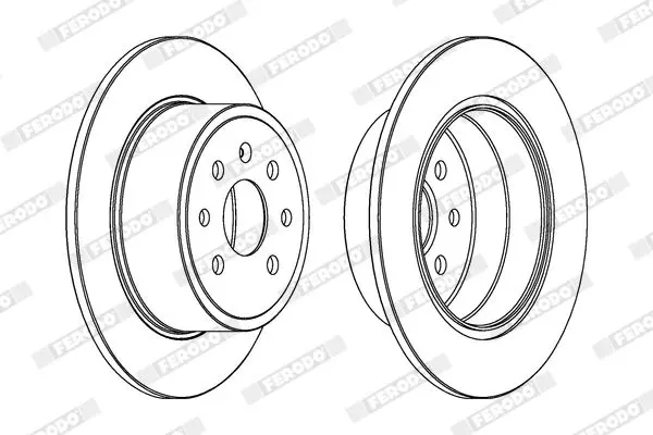 Handler.Part Brake disc FERODO DDF814C 2