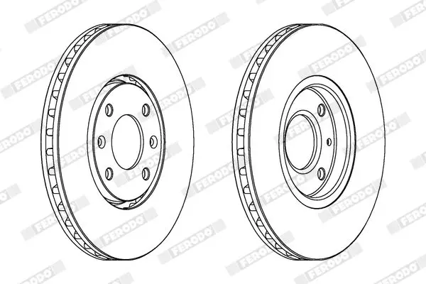 Handler.Part Brake disc FERODO DDF841C 2