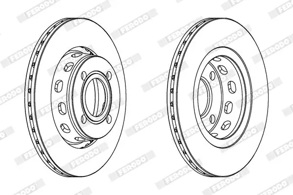 Handler.Part Brake disc FERODO DDF517C 2