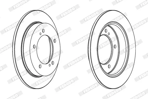 Handler.Part Brake disc FERODO DDF351C 2