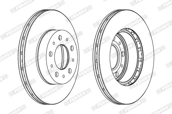 Handler.Part Brake disc FERODO DDF196 1