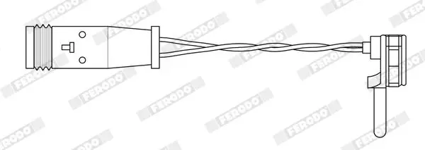 Handler.Part Warning contact, brake pad wear FERODO FWI261 3