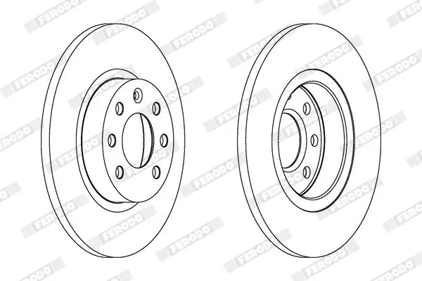 Handler.Part Brake disc FERODO DDF213 2