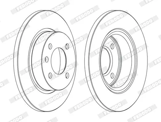 Handler.Part Brake disc FERODO DDF1283C 2