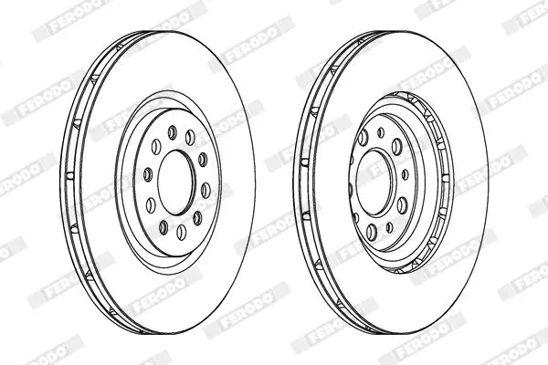 Handler.Part Brake disc FERODO DDF1455C1 2