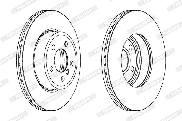 Handler.Part Brake disc FERODO DDF1271C 2