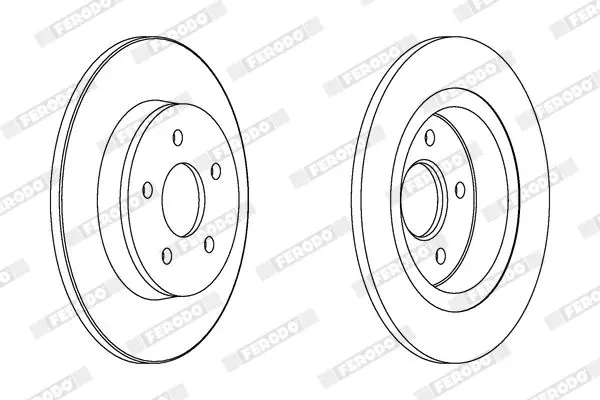 Handler.Part Brake disc FERODO DDF1227C 2