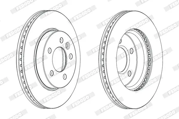 Handler.Part Brake disc FERODO DDF2017C 2