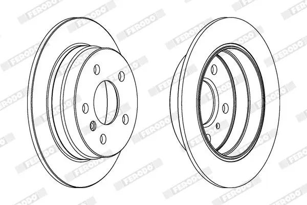 Handler.Part Brake disc FERODO DDF1258C 2