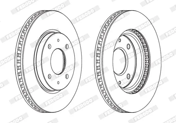 Handler.Part Brake disc FERODO DDF1845 2