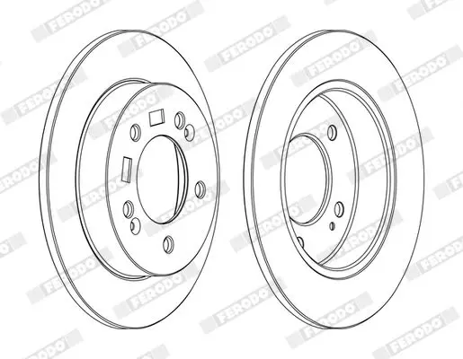 Handler.Part Brake disc FERODO DDF1874C 1