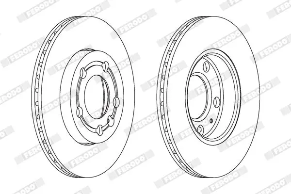 Handler.Part Brake disc FERODO DDF1164C 1