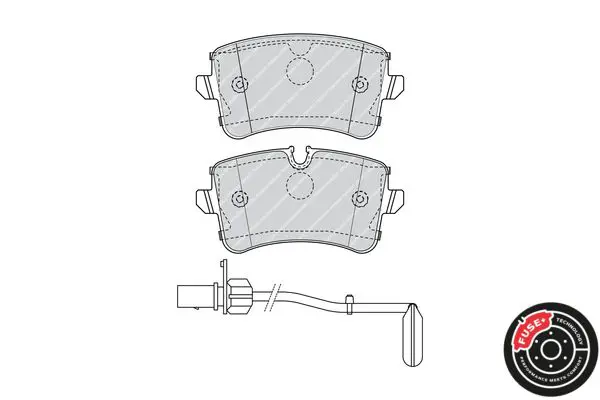 Handler.Part Brake pad set, disc brake FERODO FDB4393 2