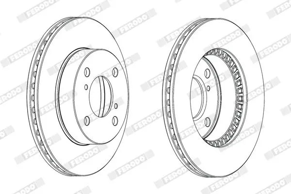 Handler.Part Brake disc FERODO DDF1960C 2