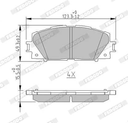 Handler.Part Brake pad set, disc brake FERODO FDB4310 1