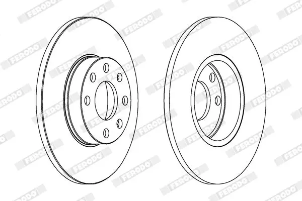 Handler.Part Brake disc FERODO DDF1040 2