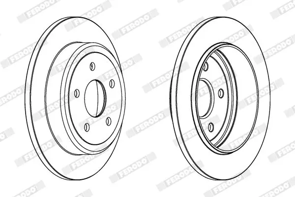 Handler.Part Brake disc FERODO DDF1813C 1