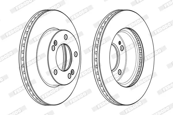 Handler.Part Brake disc FERODO DDF1810C 1