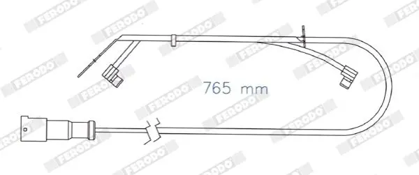 Handler.Part Warning contact, brake pad wear FERODO FAI174 3