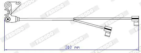 Handler.Part Warning contact, brake pad wear FERODO FAI160 2