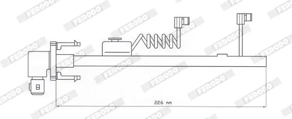 Handler.Part Warning contact, brake pad wear FERODO FAI116 2