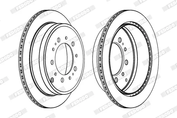 Handler.Part Brake disc FERODO DDF1799C1 2