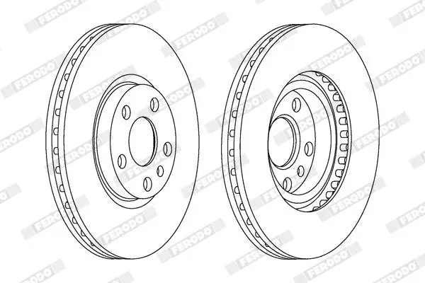 Handler.Part Brake disc FERODO DDF760C 2