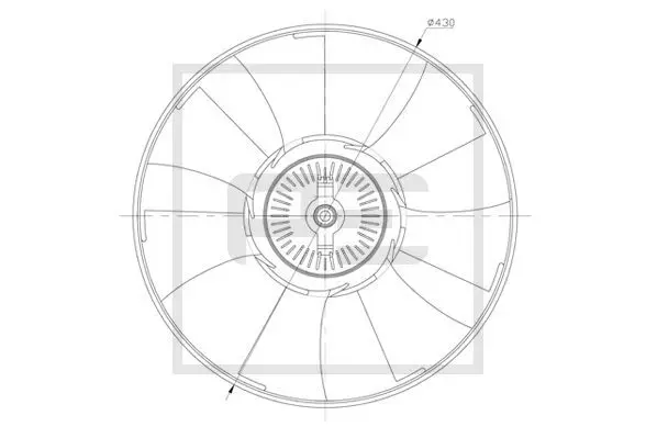 Handler.Part Fan wheel, engine cooling PE Automotive 01034000A 1