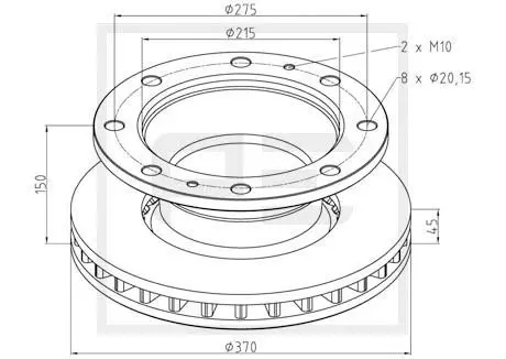 Handler.Part Brake disc PE Automotive 02665910A 1