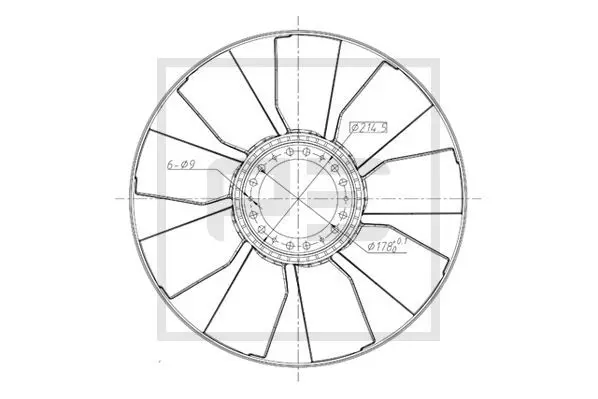 Handler.Part Fan, radiator PE Automotive 03018100A 2