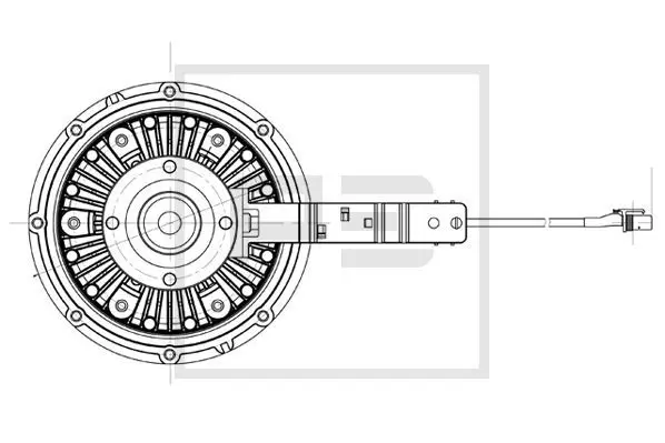 Handler.Part Clutch, radiator fan PE Automotive 03018700A 1