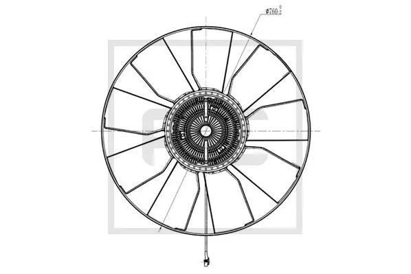 Handler.Part Fan wheel, engine cooling PE Automotive 03019100A 1