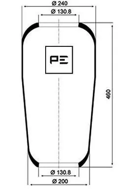 Handler.Part Air gaiter, pneumatic suspension axle lift PE Automotive 08401870A 1