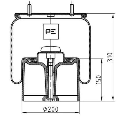 Handler.Part Boot, air suspension PE Automotive 08408274A 1