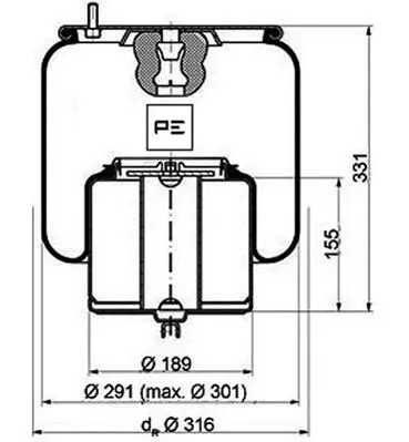 Handler.Part Boot, air suspension PE Automotive 08410971A 1