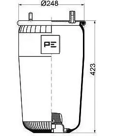 Handler.Part Boot, air suspension PE Automotive 08412571A 1