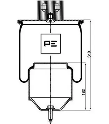 Handler.Part Air gaiter, pneumatic suspension axle lift PE Automotive 08426372A 1